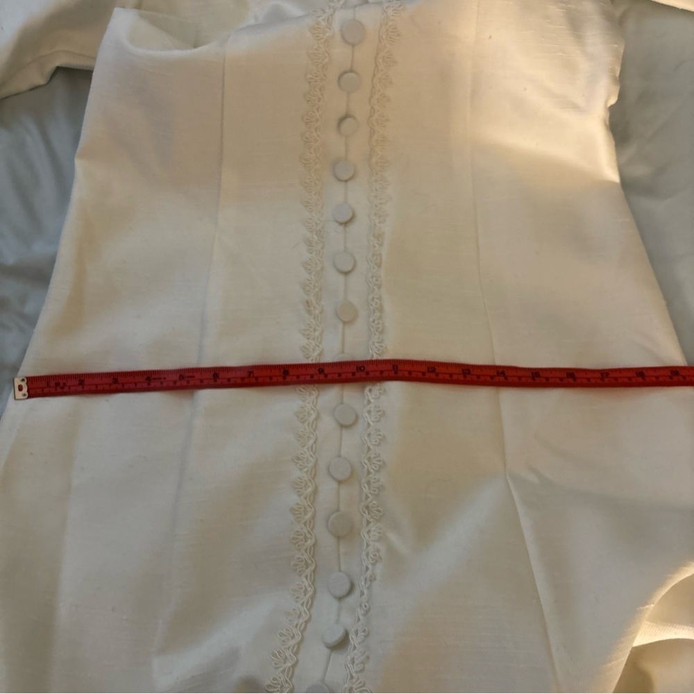 Vintage Lorrie Deb of San Francisco 1950s Ivory Wedding Dress Cape Train SZ 9 10 - Picture 14 of 15